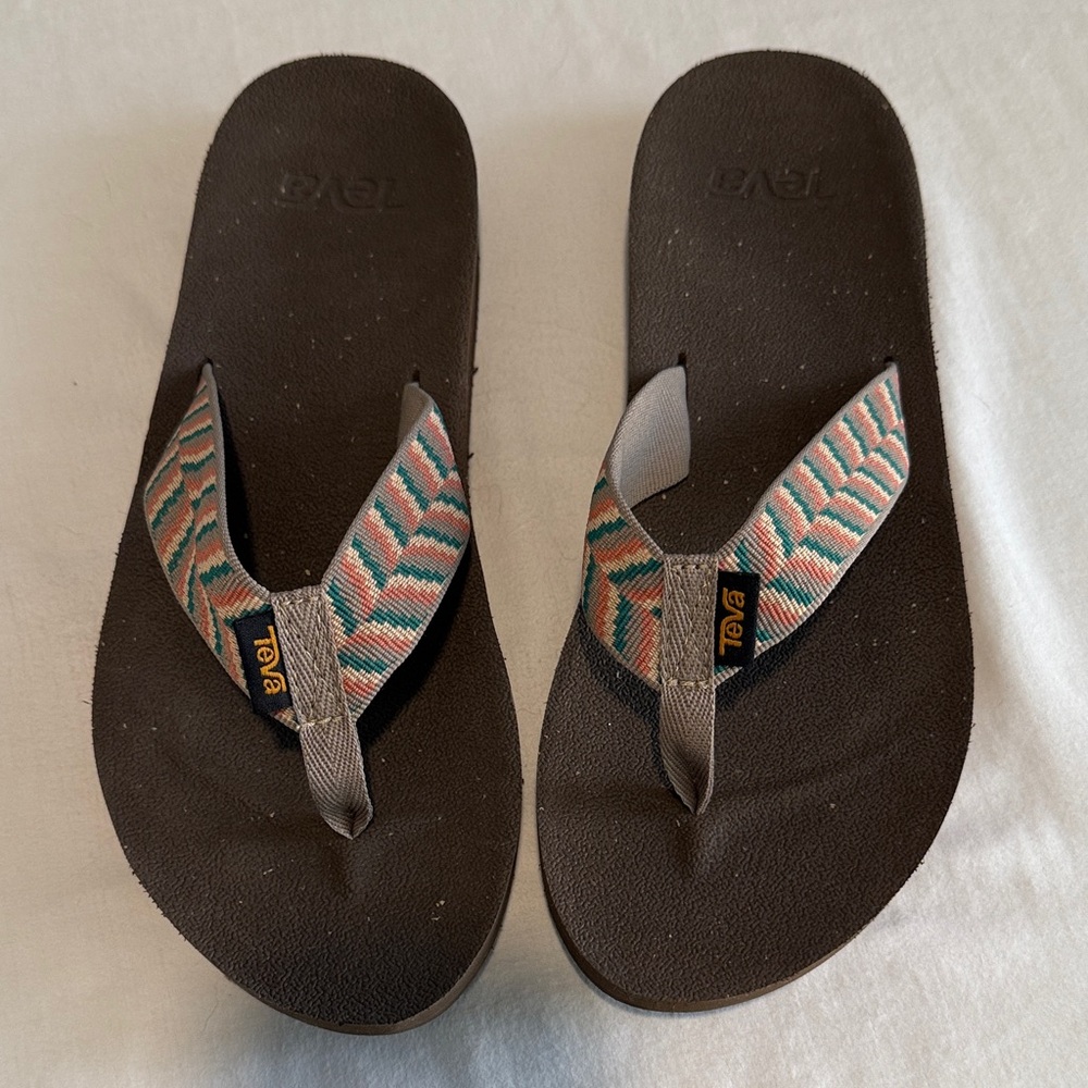 Teva Brown Sandals with Patterned Straps